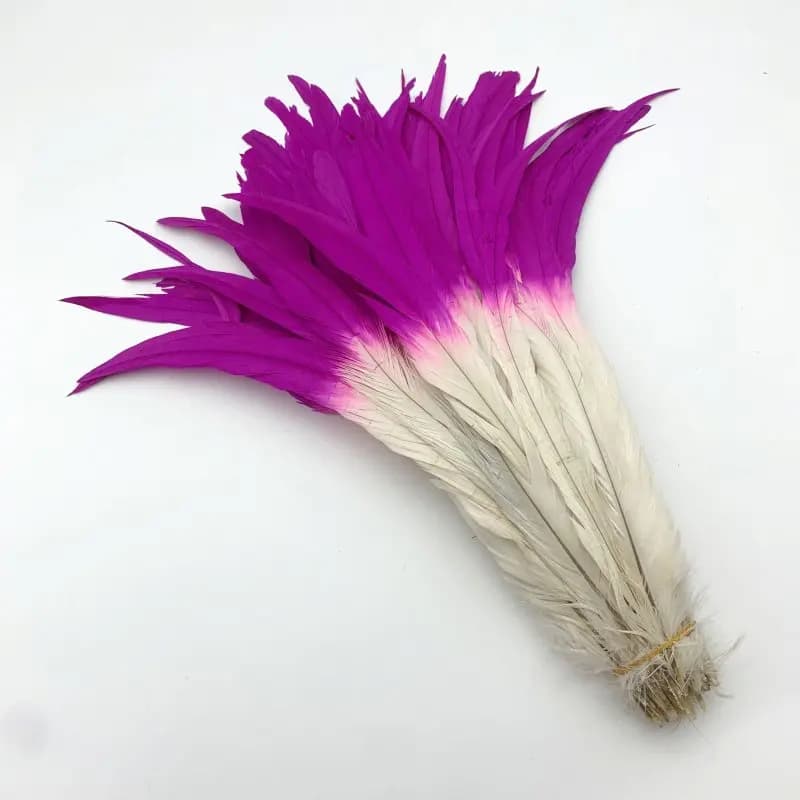 Plumes de queue de coq Double couleurs, 50 pièces, 35-40CM, pour bricolage, vêtements, bijoux, fête, carnaval, danse, accessoires