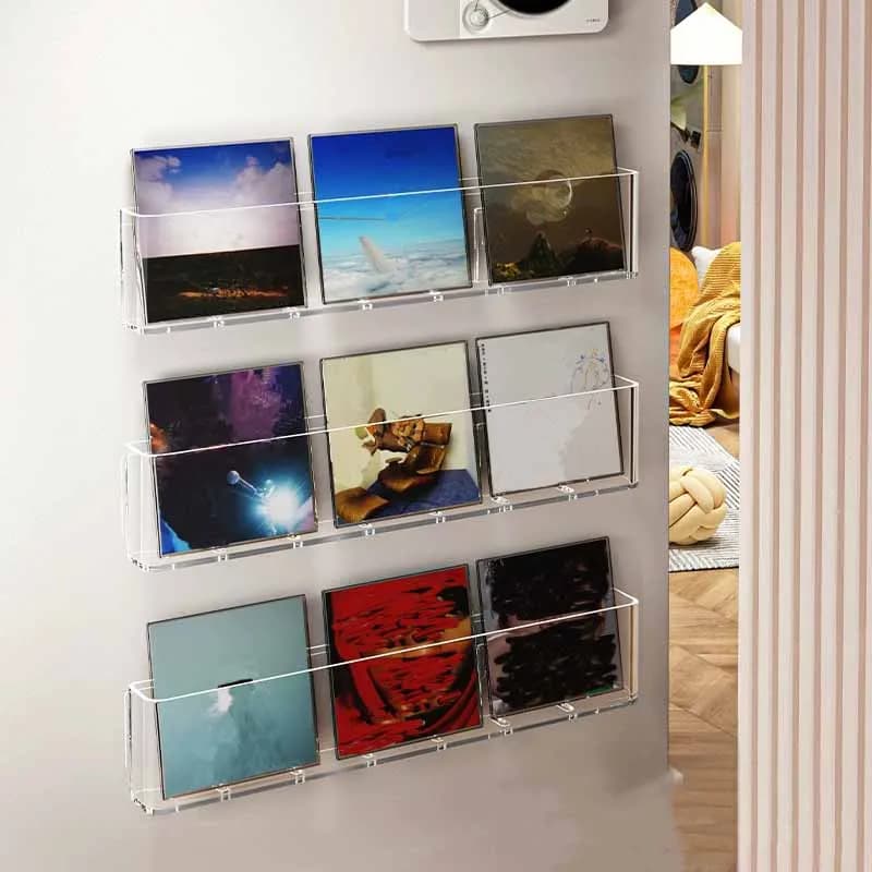 Support mural de rangement pour disques vinyles, CD, magazines, présentoir d'album, multifonctionnel, Vertical, créatif, Collection d'art européen