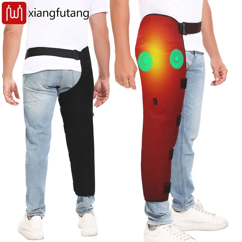 Coussin chauffant pour jambes longues, avec masseur vibrant, chauffe-jambes électrique, pour soulager la douleur des hanches, des cuisses, des genoux