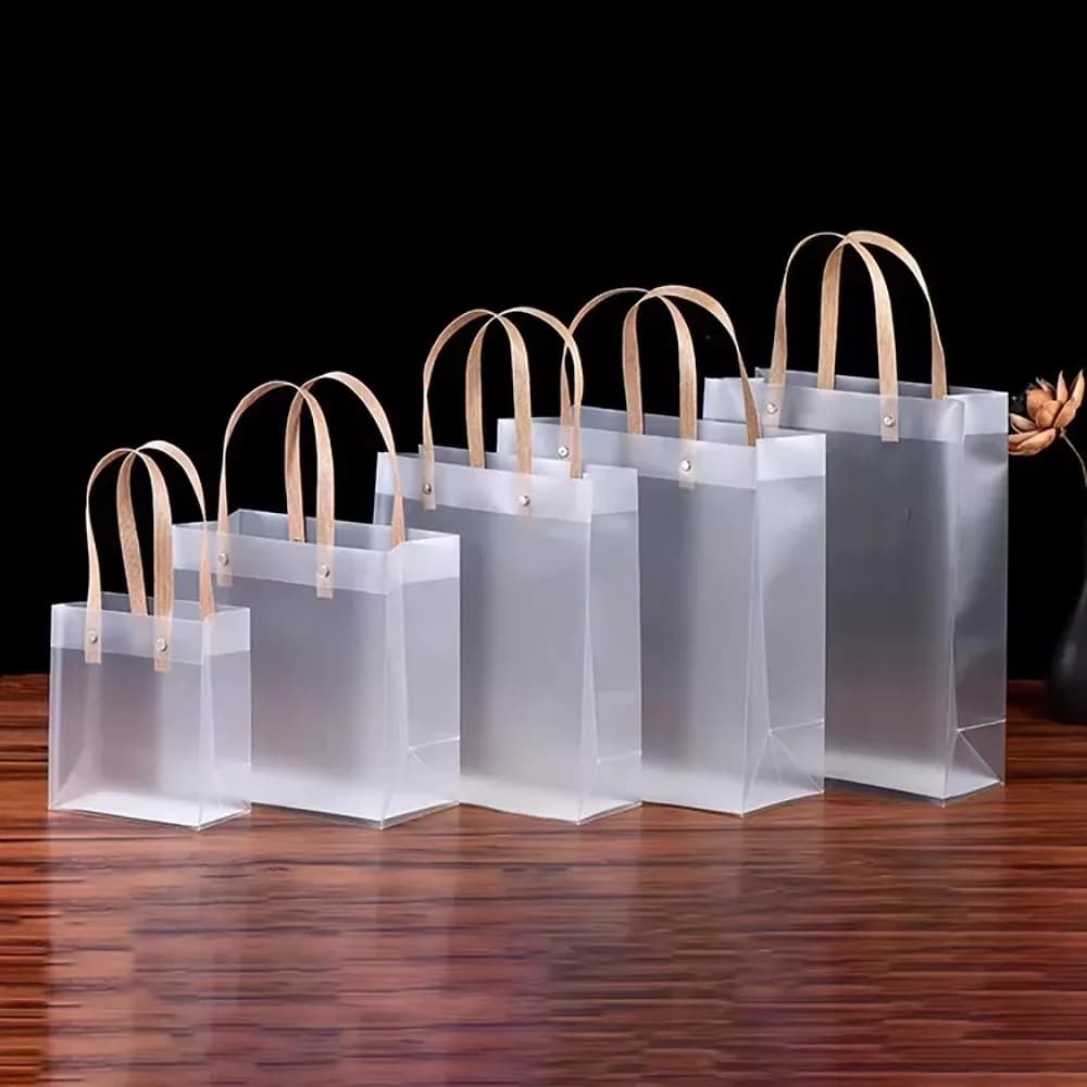 Sac fourre-tout conviviale ré en PVC imperméable, sac à bonbons transparent, respectueux de l'environnement, cadeau de compagnon, 10 pièces