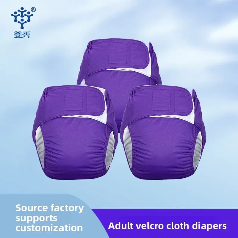 Couches lavables en tissu pour adultes, réutilisables avec boucle à crochet, imperméables et anti-fuite pour l'incontinence, en vrac disponible
