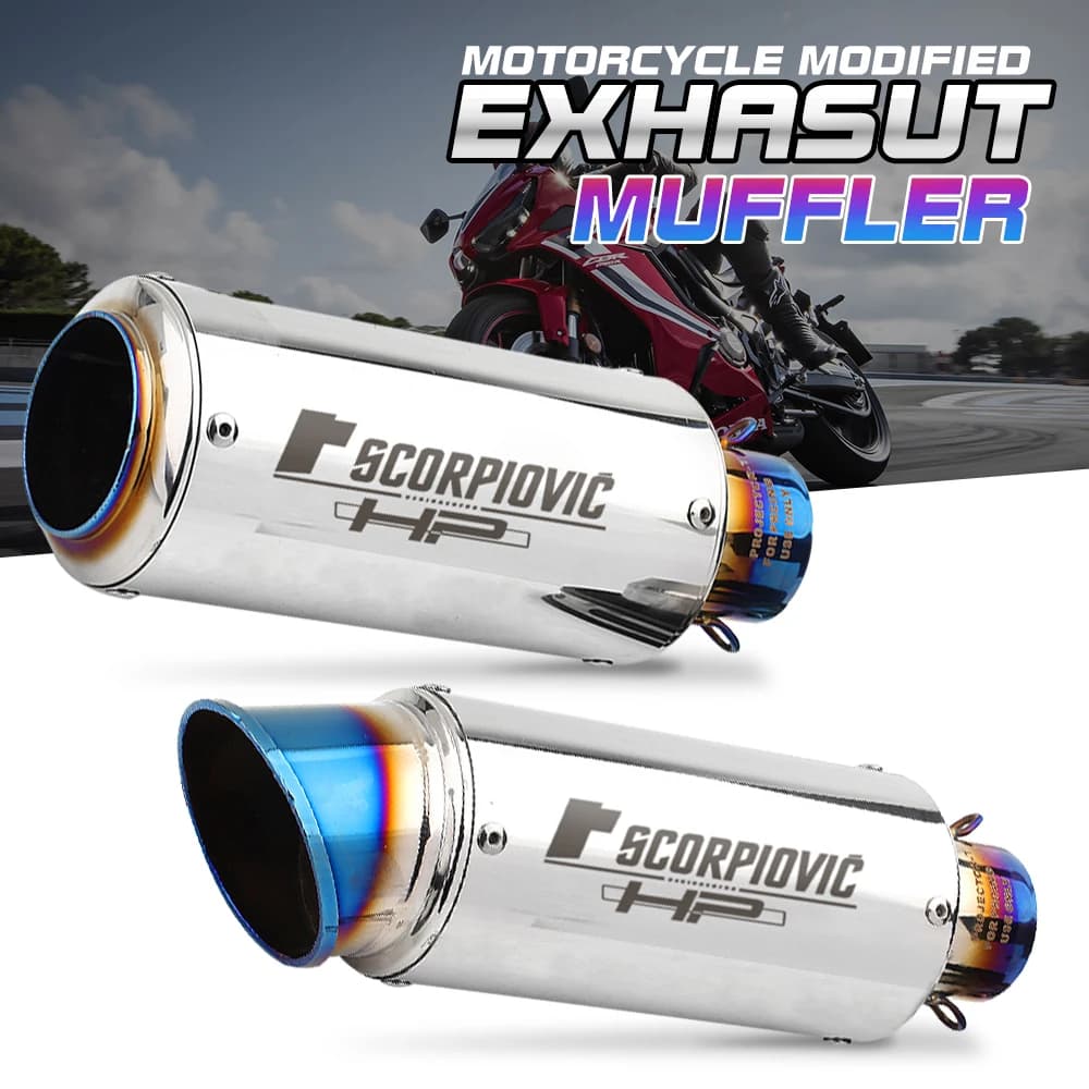 Silencieux d'échappement pour moto de course de motocross, 51mm 60mm, pour r3 r6 fz6 mt07 mt09 mt10 tmax 530 tmax 500