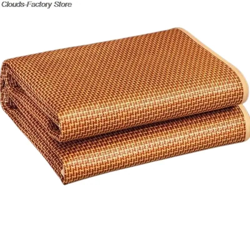 Matelas rafraîchissant d'été en rotin de bambou, tapis de couchage de glace fraîche, lit simple et double, drap froid familial, coussin de