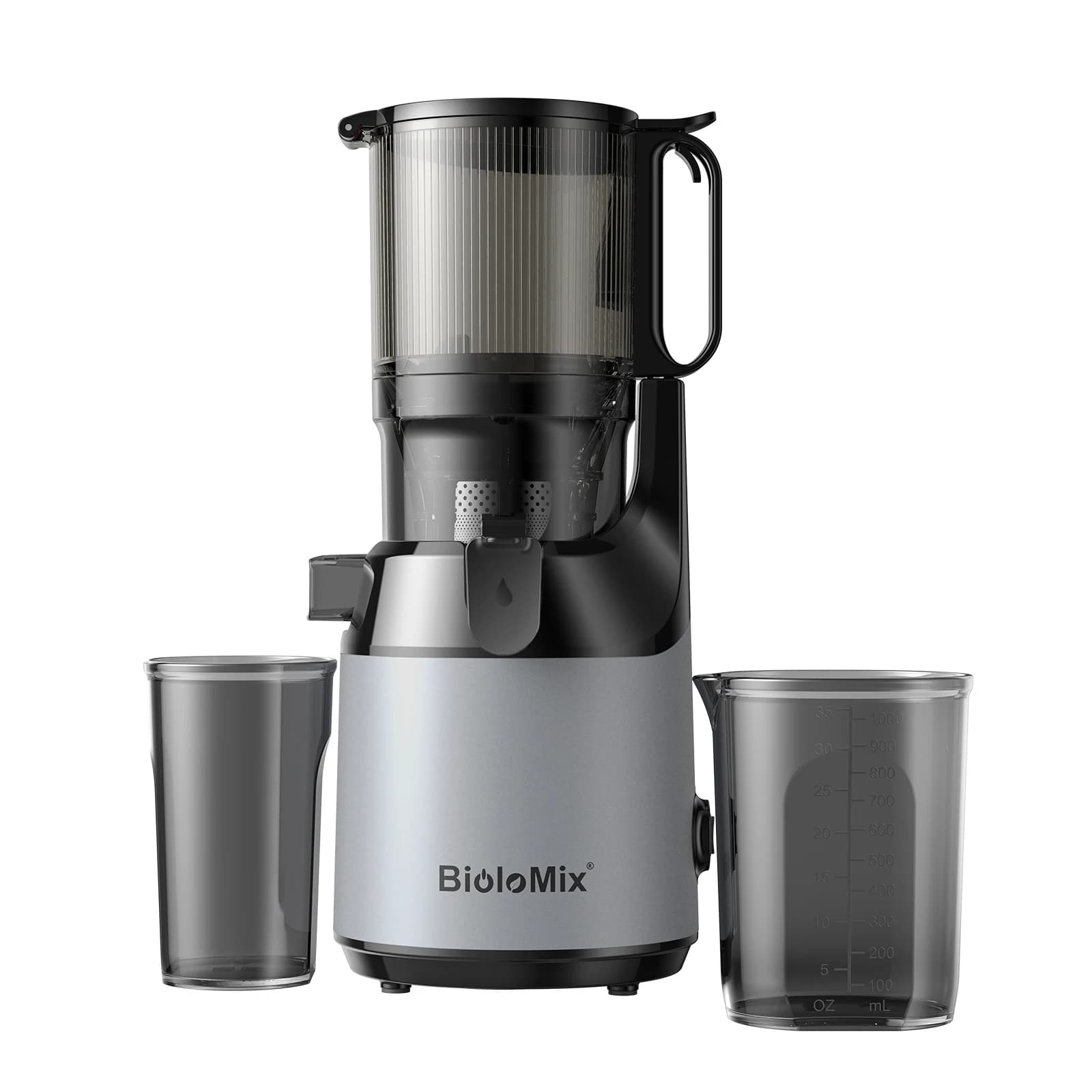 BioloMix-Presse à froid Ju479, avec goulotte de rajeunissement de 130mm, pour fruits entiers et 05/09/2018, rendement élevé en jus, sans BPA,
