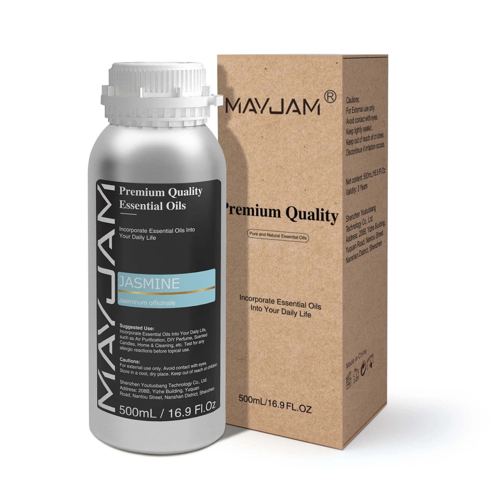 MAYJAM 500ML huile essentielle naturelle Pure pour humidificateur diffuseur jasmin lavande vanille Eucalyptus bergamote citron arôme huiles