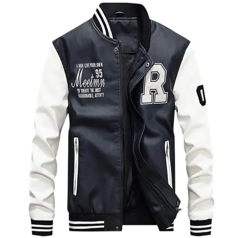 Hommes veste en cuir mince moto décontracté manteaux en cuir PU bonne qualité mâle ajustement col montant vestes et manteaux en cuir taille 4XL