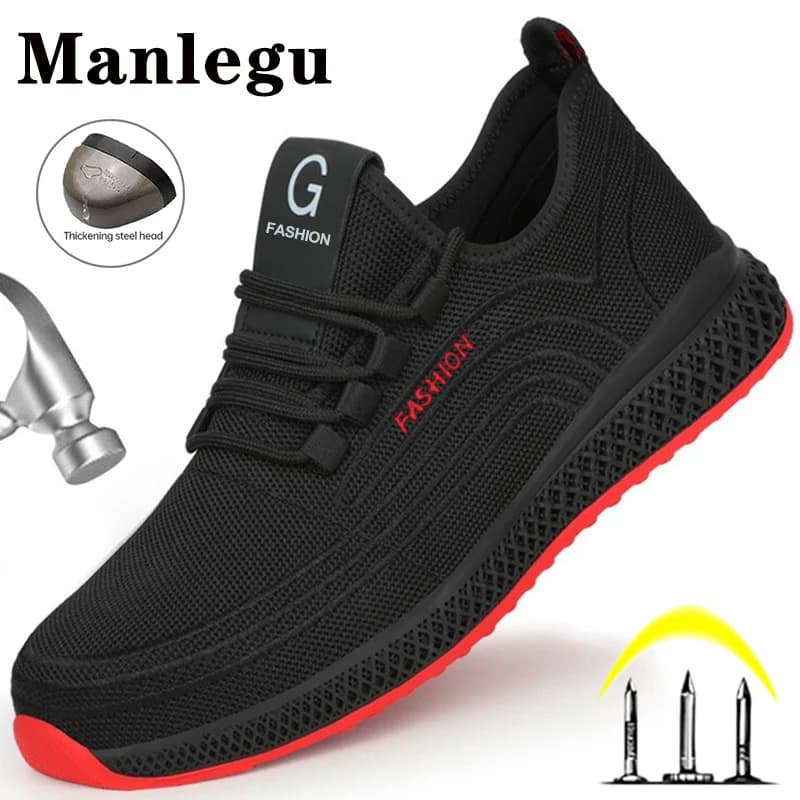 Mangu Air Mesh chaussures de travail à bout en acier chaussures de travail respirantes femmes homme chaussures de sécurité bottes de sécurité