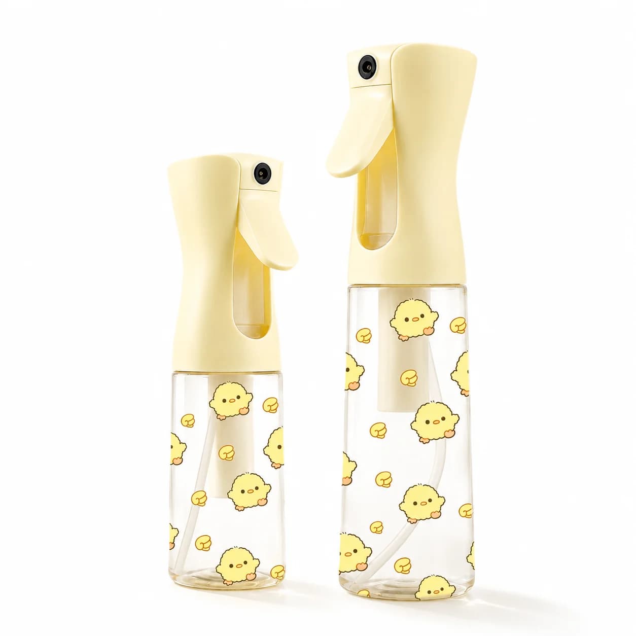 Bouteille pulvérisateur à fine brume 200/300 ml, motif poussin mignon, rechargeable, pour cheveux, plantes, beauté et nettoyage