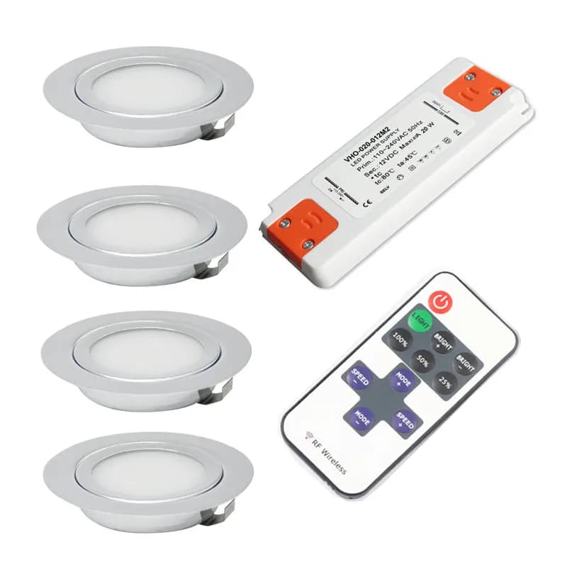 3W 5W 7W LED Mini projecteur intérieur IP65 salle de bain plafond caché Spot lampe mince Downlight 12V armoire lumière et mince transformateur