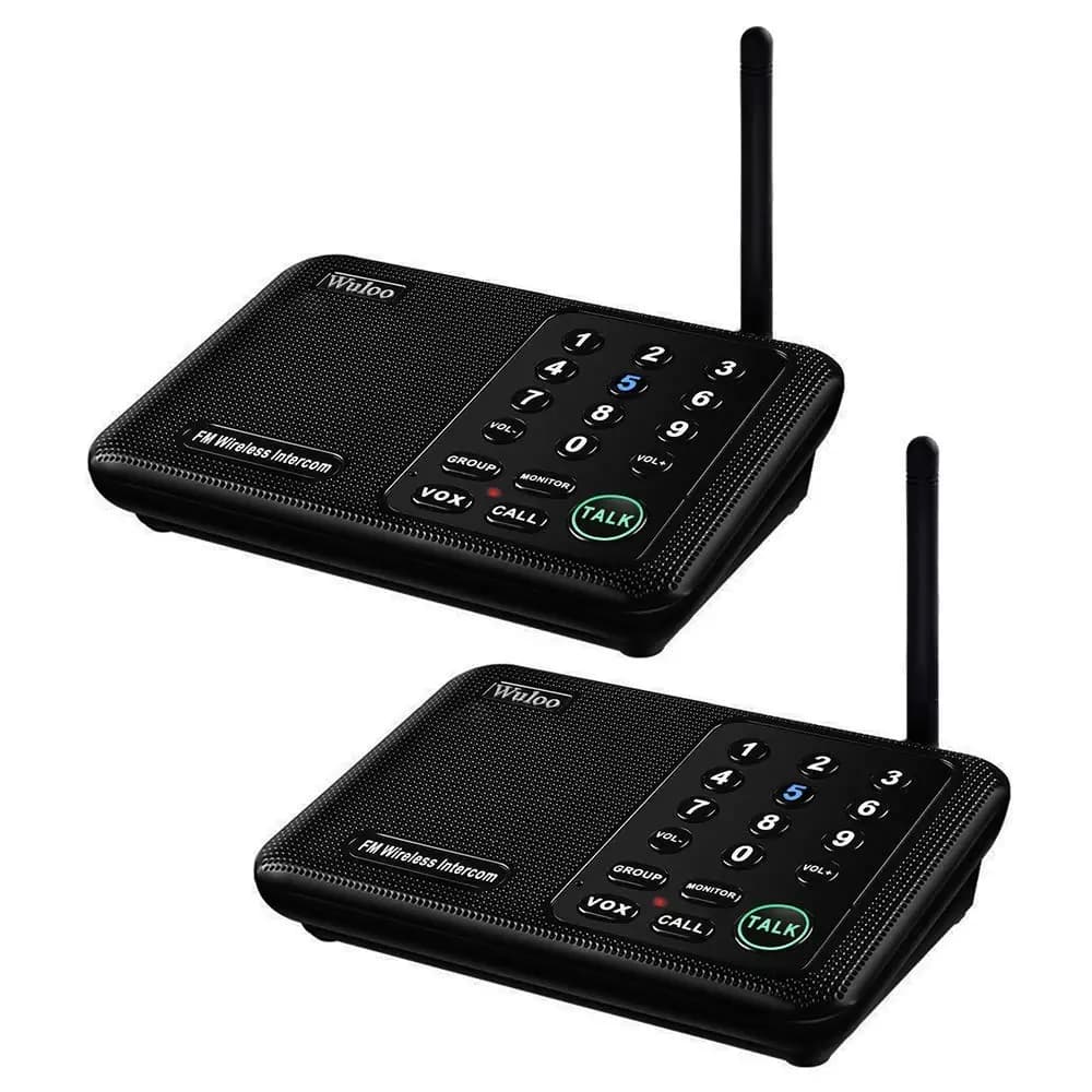 Système d'interphone sans fil longue portée Wuloo 1 Mile pour la maison, les bureaux et les entreprises, communication de pièce à pièce