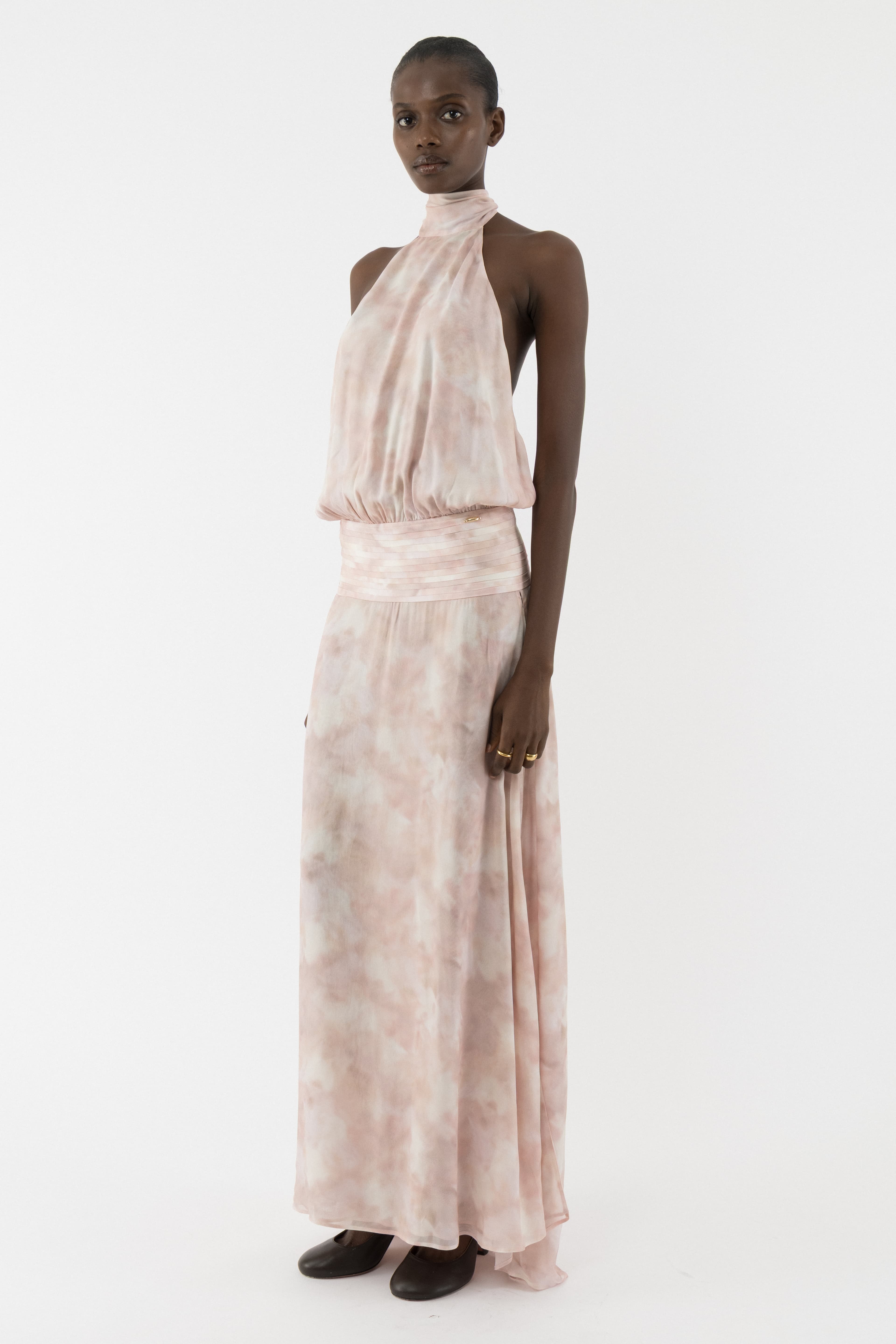 Deep Back Halter Dress