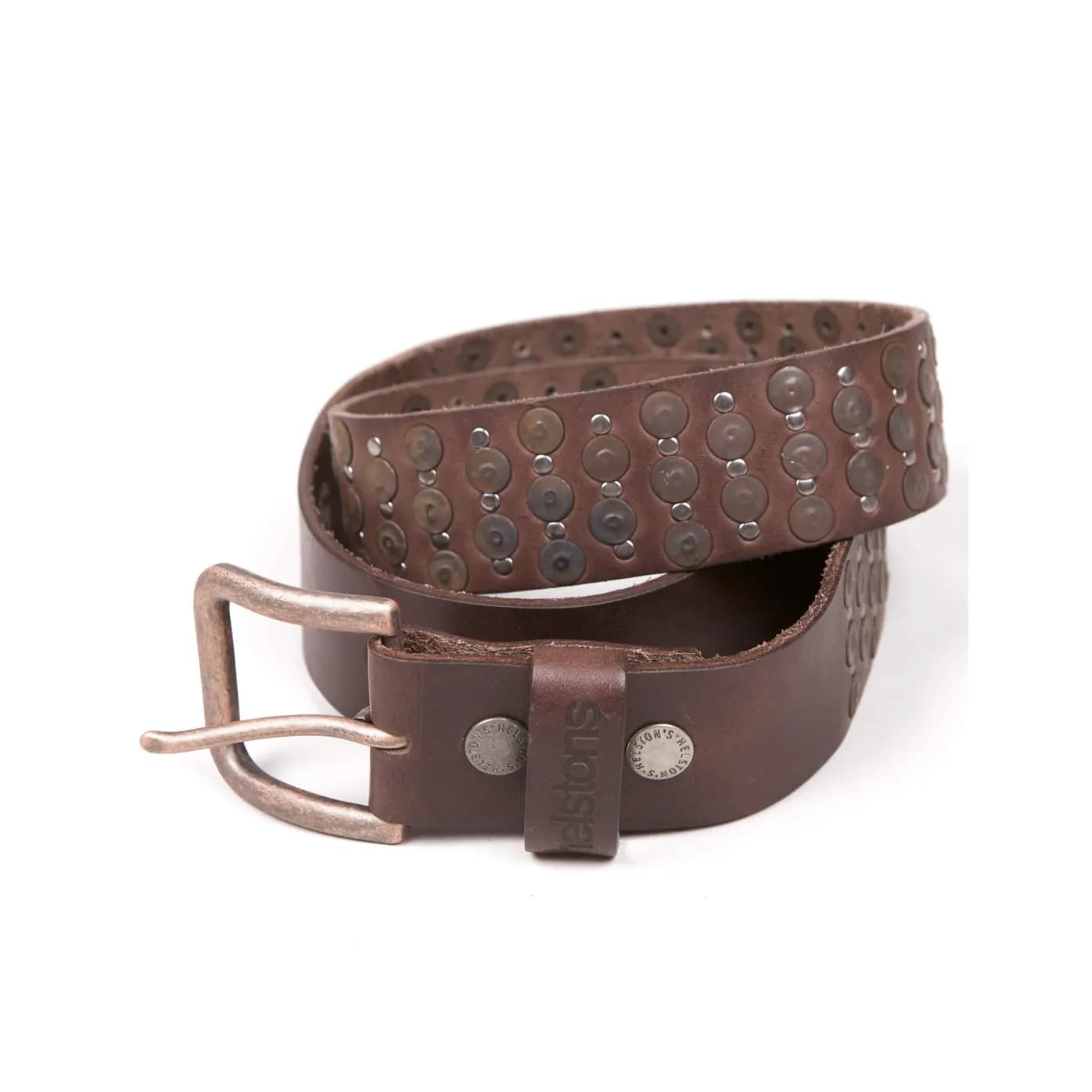 Ceinture moto cuir cloutée pins Helstons