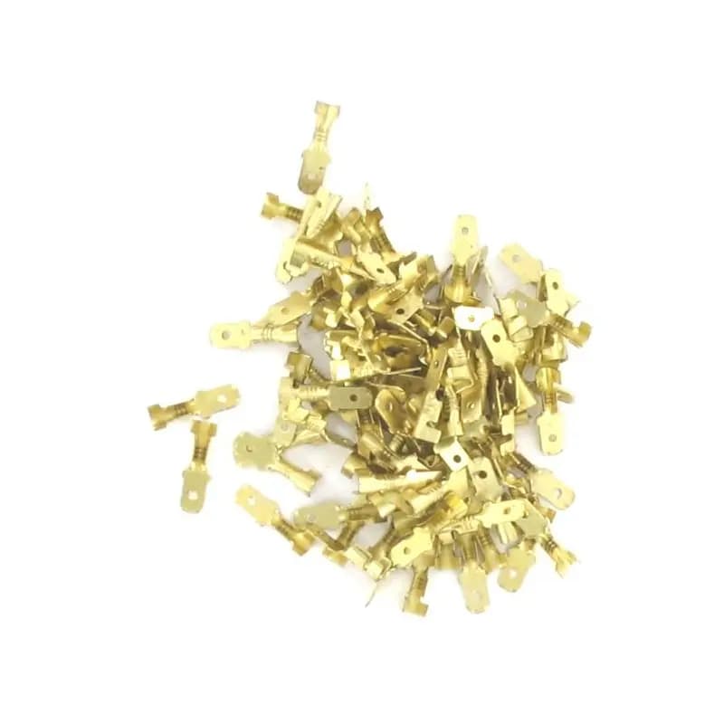 Sachet de 100 cosses plate laiton femelle Brazoline