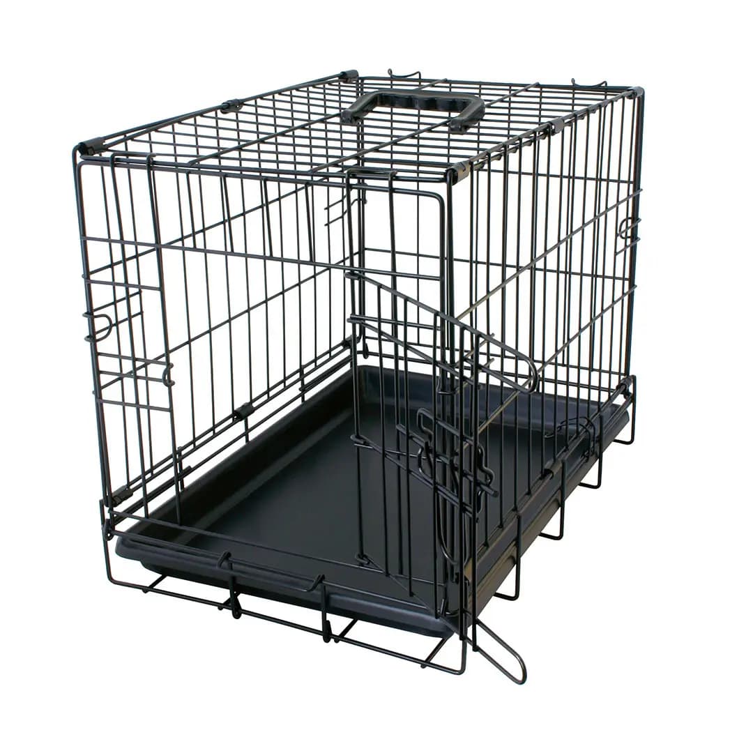 Cage de transport pour chien avec 1 porte tirroir plastic Duvoplus Fer Pliable