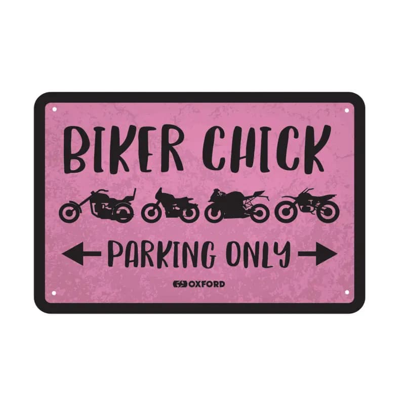 Plaque métallique garage Oxford Biker Chick