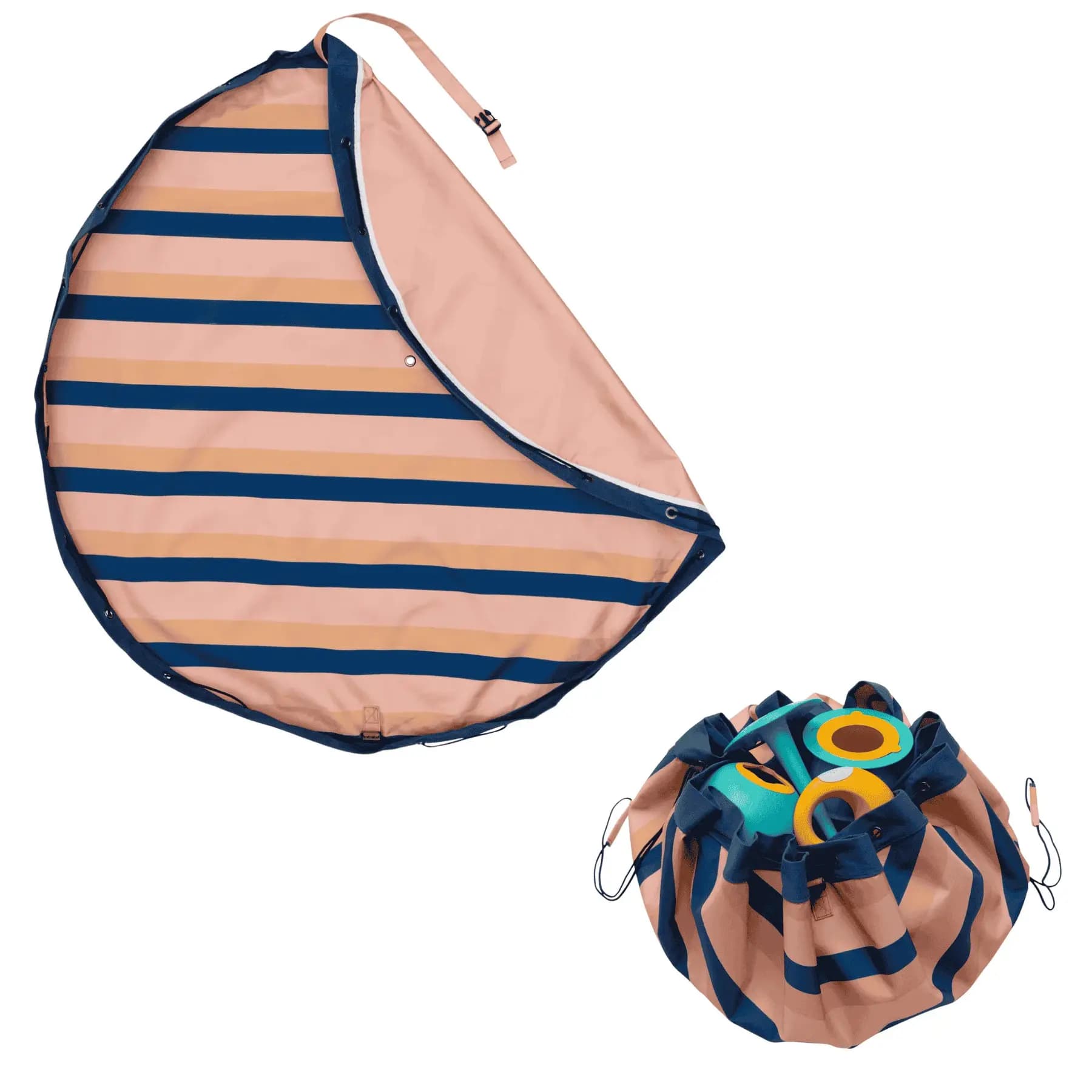 Tapis de jeu et sac de rangement Play&Go Mokka Stripes