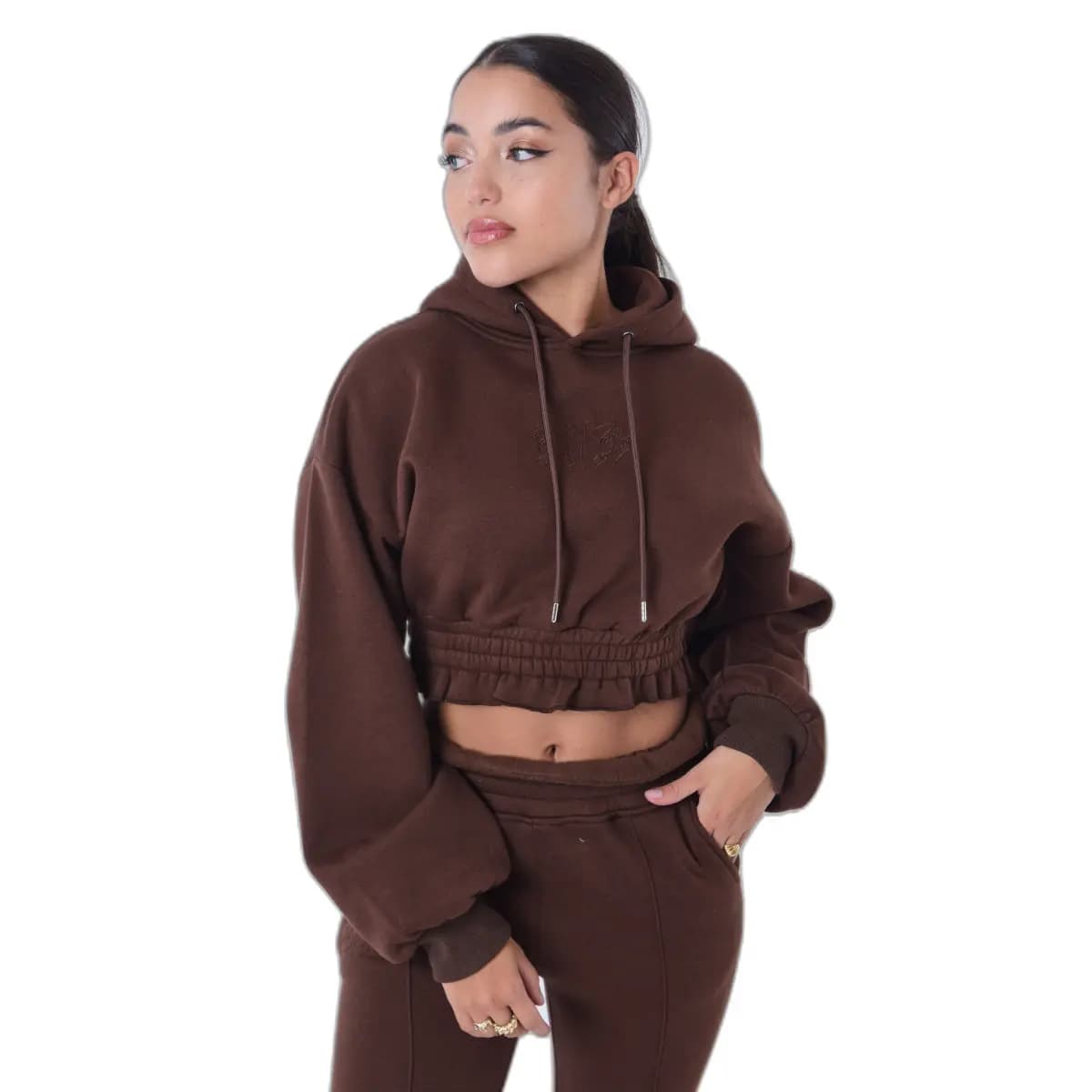 Sweatshirt à capuche froncé femme Project X Paris