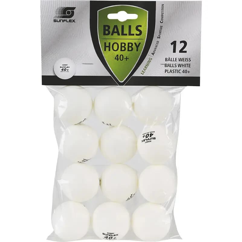Balle de tennis de table sunflex (x12)