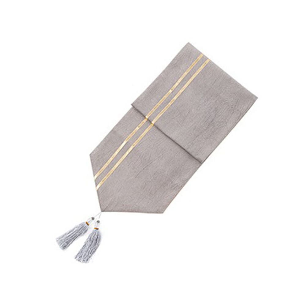 Nappe Drapeau Table à Thé Serviette de Coin avec Serviette de Bout de Lit Gris Clair