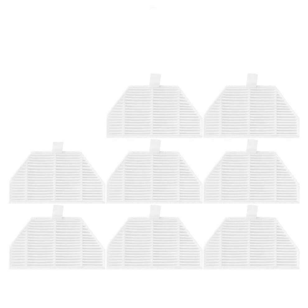 Lot de 8 accessoires de remplacement de filtre pour aspirateur robot autonettoyant EVA SDJ06RM