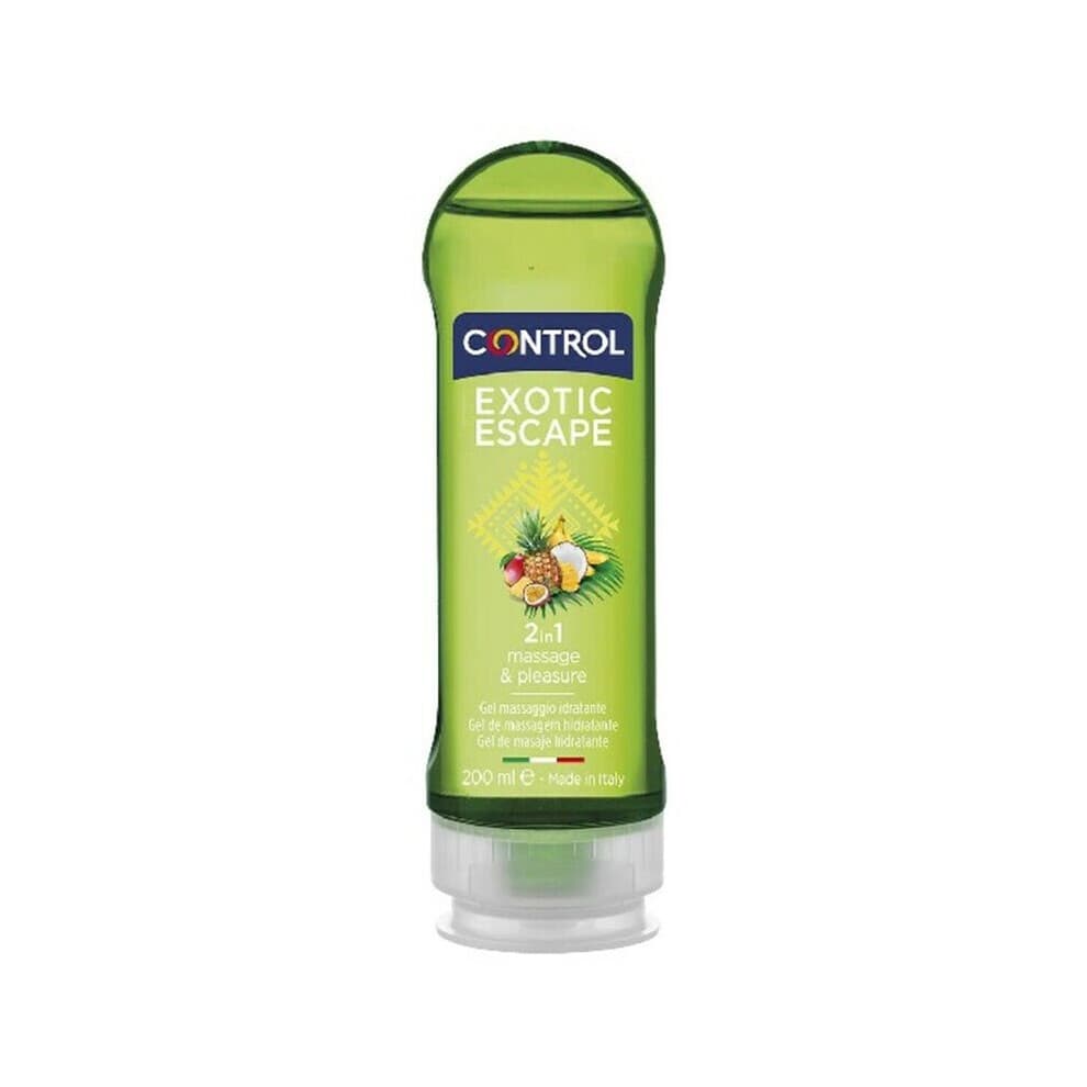 Gel de massage - CONTROL - 2-1 - Exotic - 200ml - Compatible avec préservatif