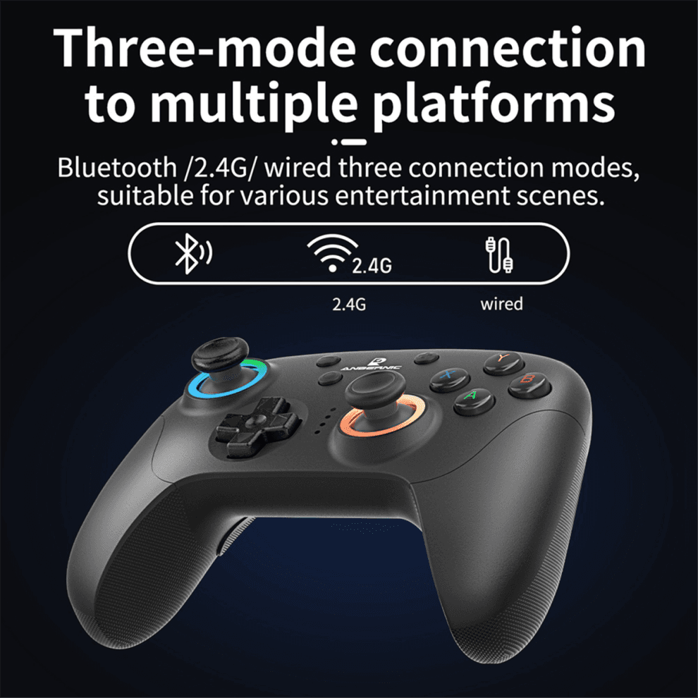 Manette de jeu RGP01 pour PC Android iOS Steam Noir