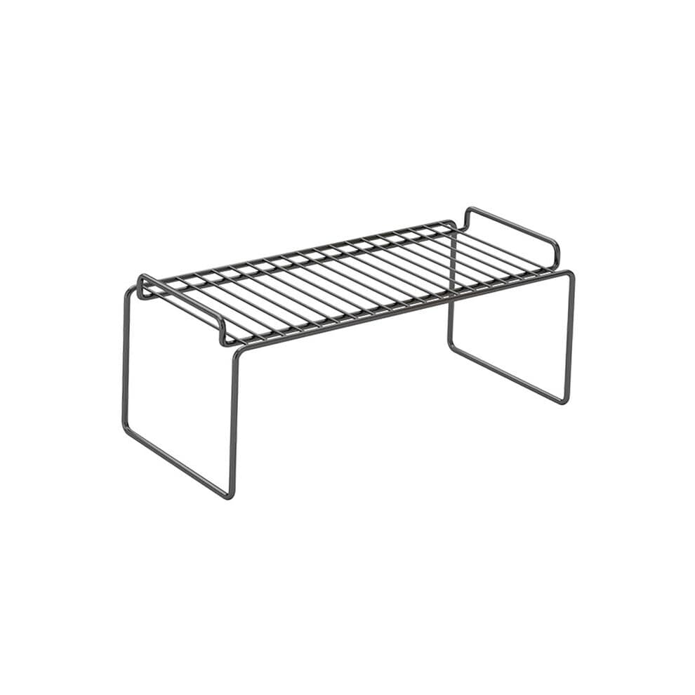 (L Noir) Étagère de rangement pour meuble-lavabo, étagère de rangement en fer pour accessoires de salle de bain,