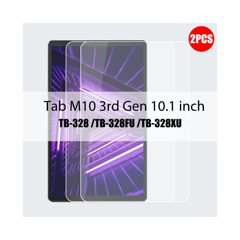 (M10 3e génération 10,1 pouces) Lot de 2 protections d'écran en verre trempé pour Lenovo TAB M10 2e 3e Plus M9