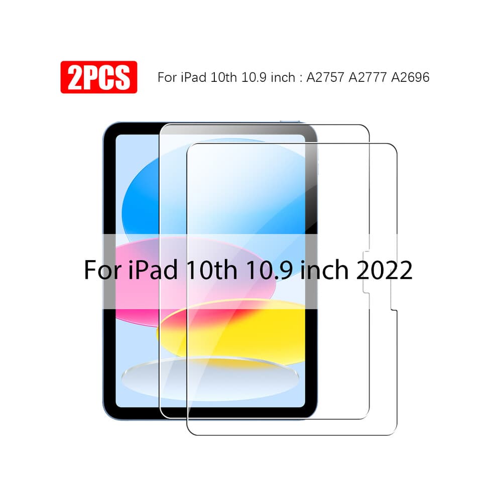(iPad 10.) Ipad Pro 11 12.9 6e 2022 Air 4 5 protecteur d'écran en verre trempé 9 9e 10 10e génération Mini