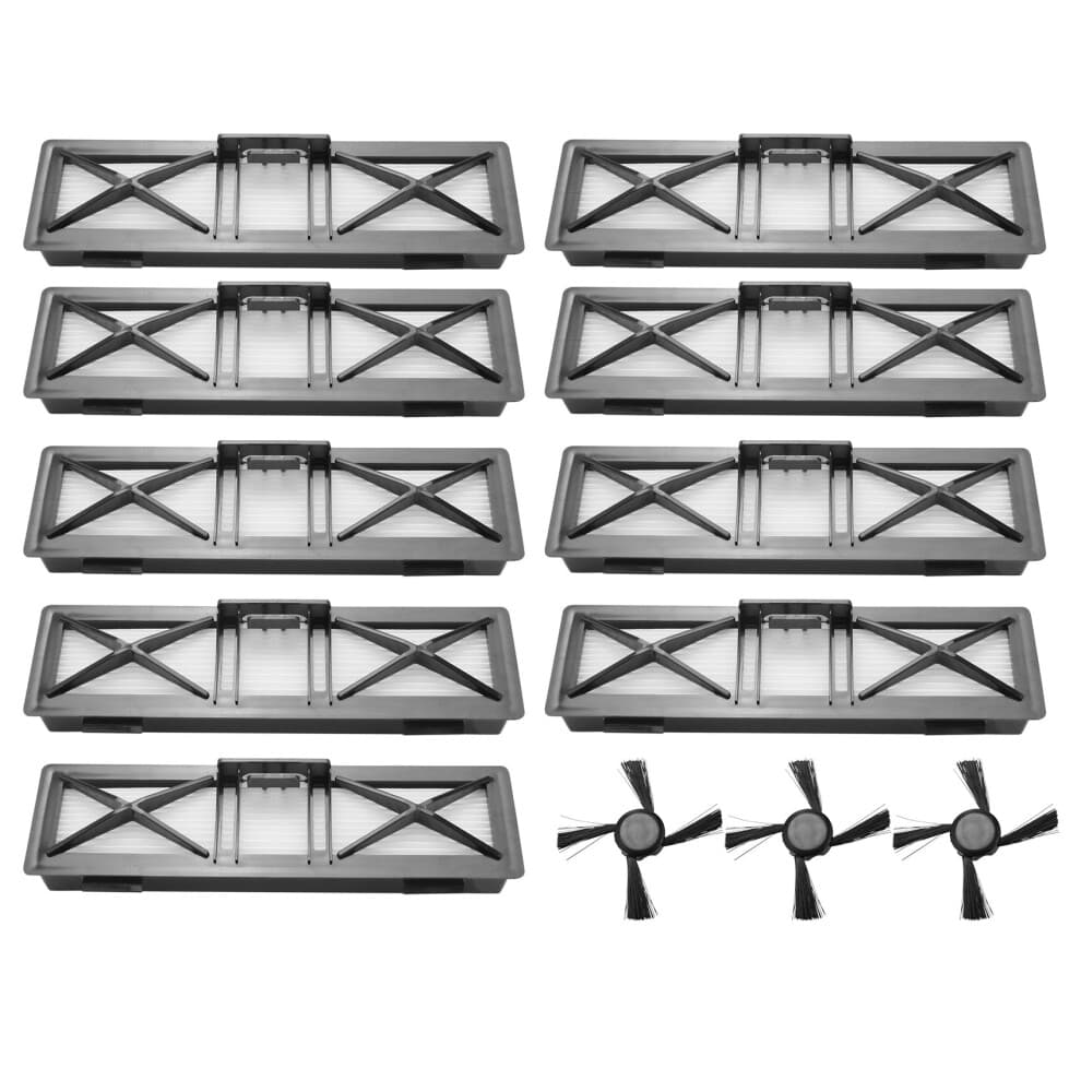 9 filtres Hepa et 3 brosses latérales pour aspirateurs D3, D4, D5, D6, D7, D70, D75
