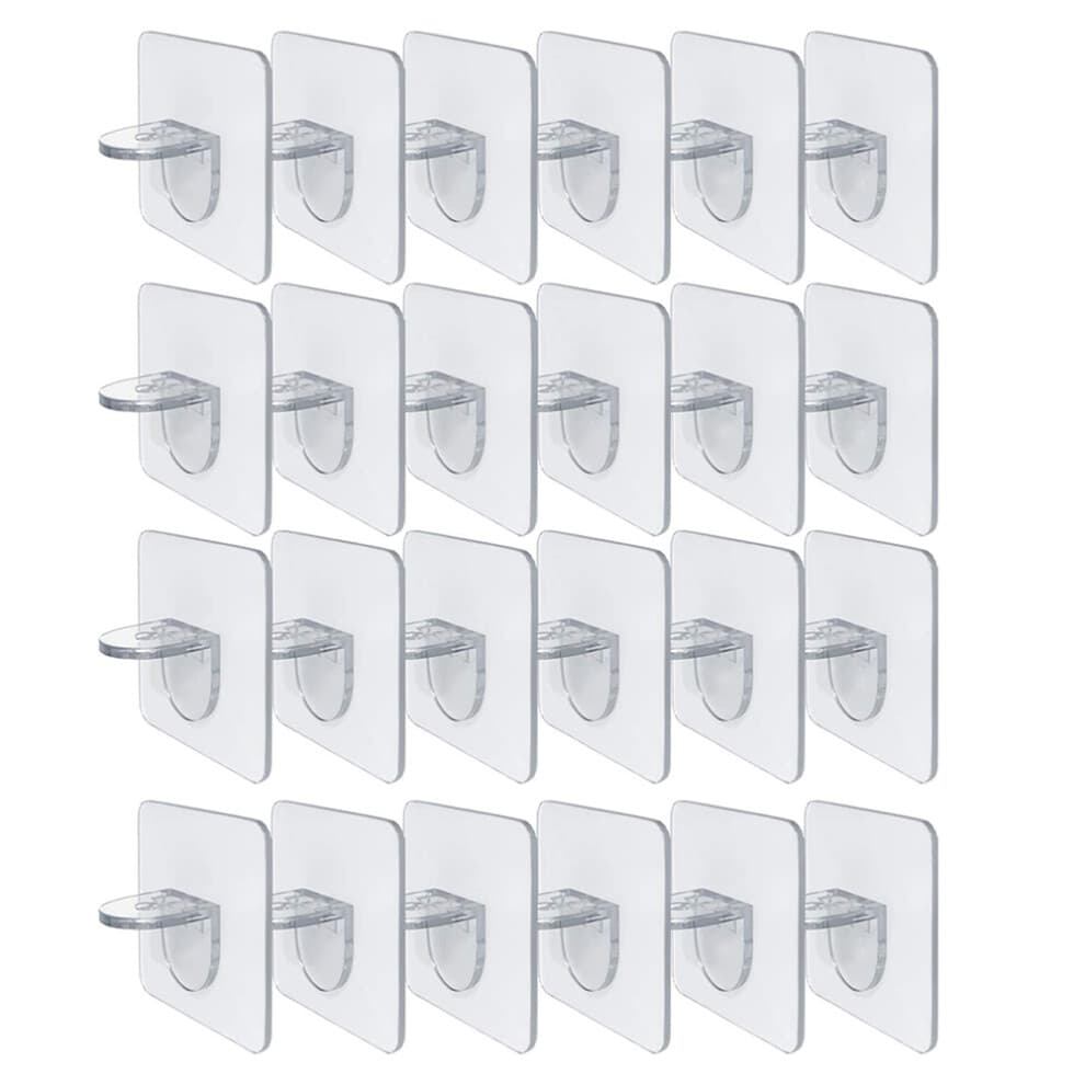 Lot de 24 chevilles de support d'étagère auto-adhésives sans perforation S