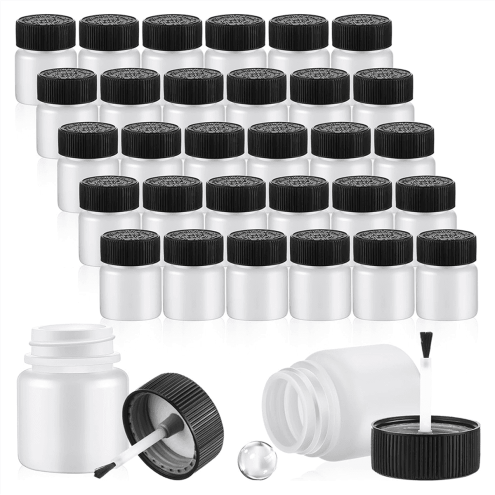 Lot de 120 flacons de peinture de retouche, contenant vide de 30 ml avec pinceau et boule de mélange pour réparation de voiture.