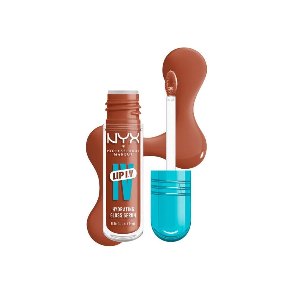 NYX Professional Makeup, Lip IV, Gloss, jusqu'à 12h d'hydratation, hautement pigmenté, fini brillant, Caramel Drip