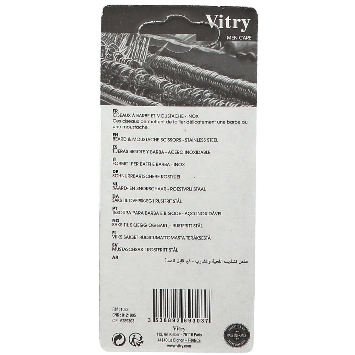 Vitry Moustache classique Inox 1033 1 pc(s) Ciseaux view 2