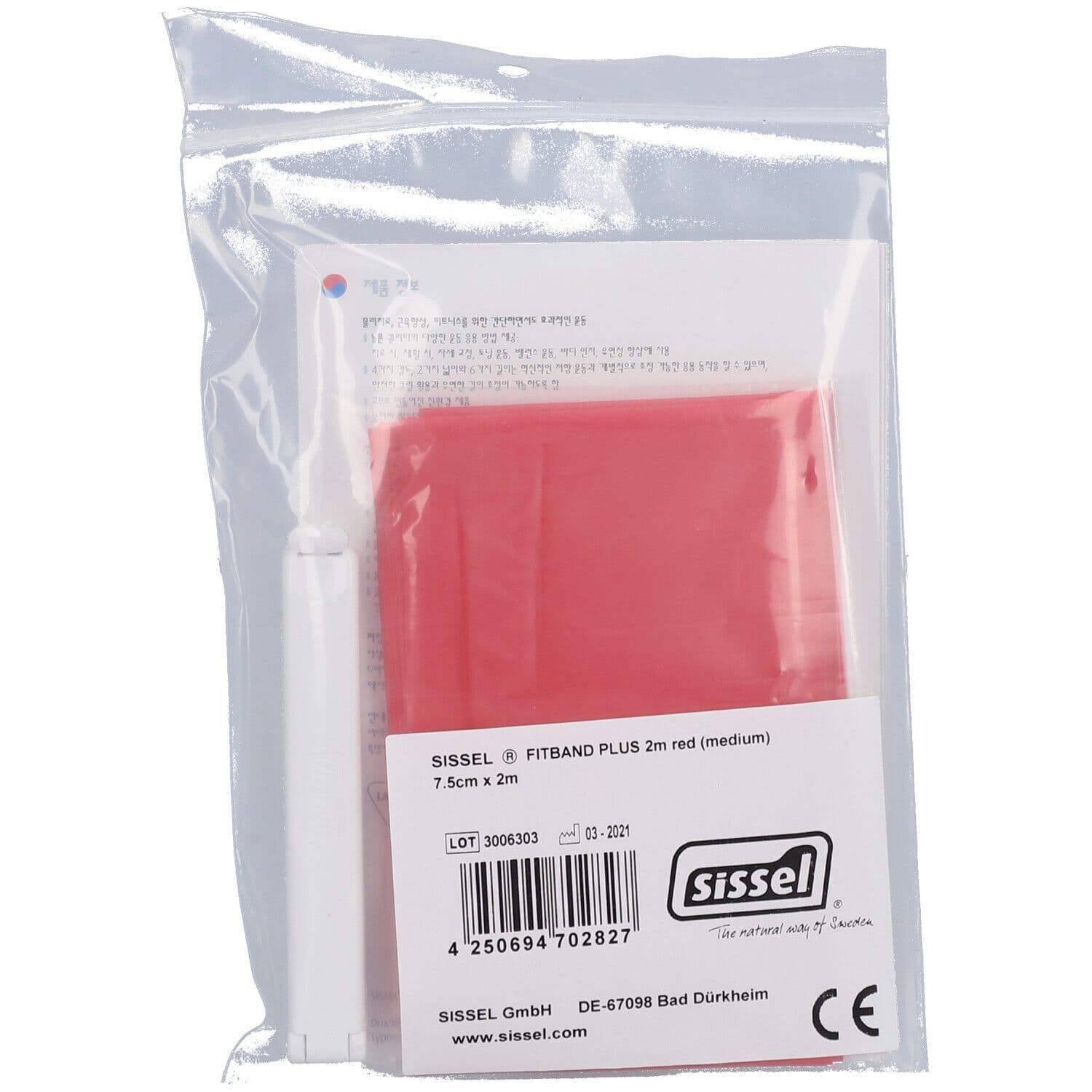 SISSEL® FitBand 2 m Medium Rouge + Clip 1 pc(s) Autre view 2