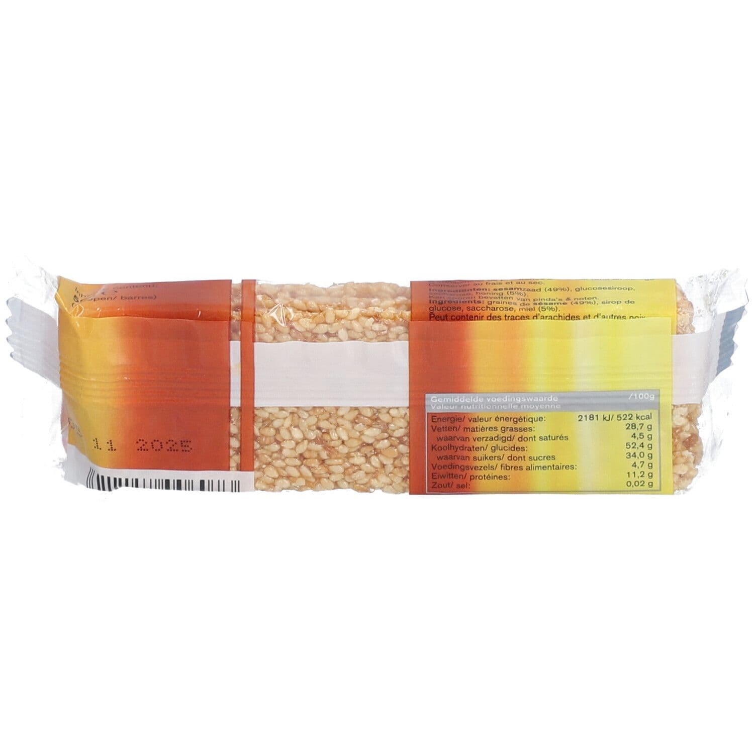Damhert Barre de sésame sans gluten 50 g Barre view 2