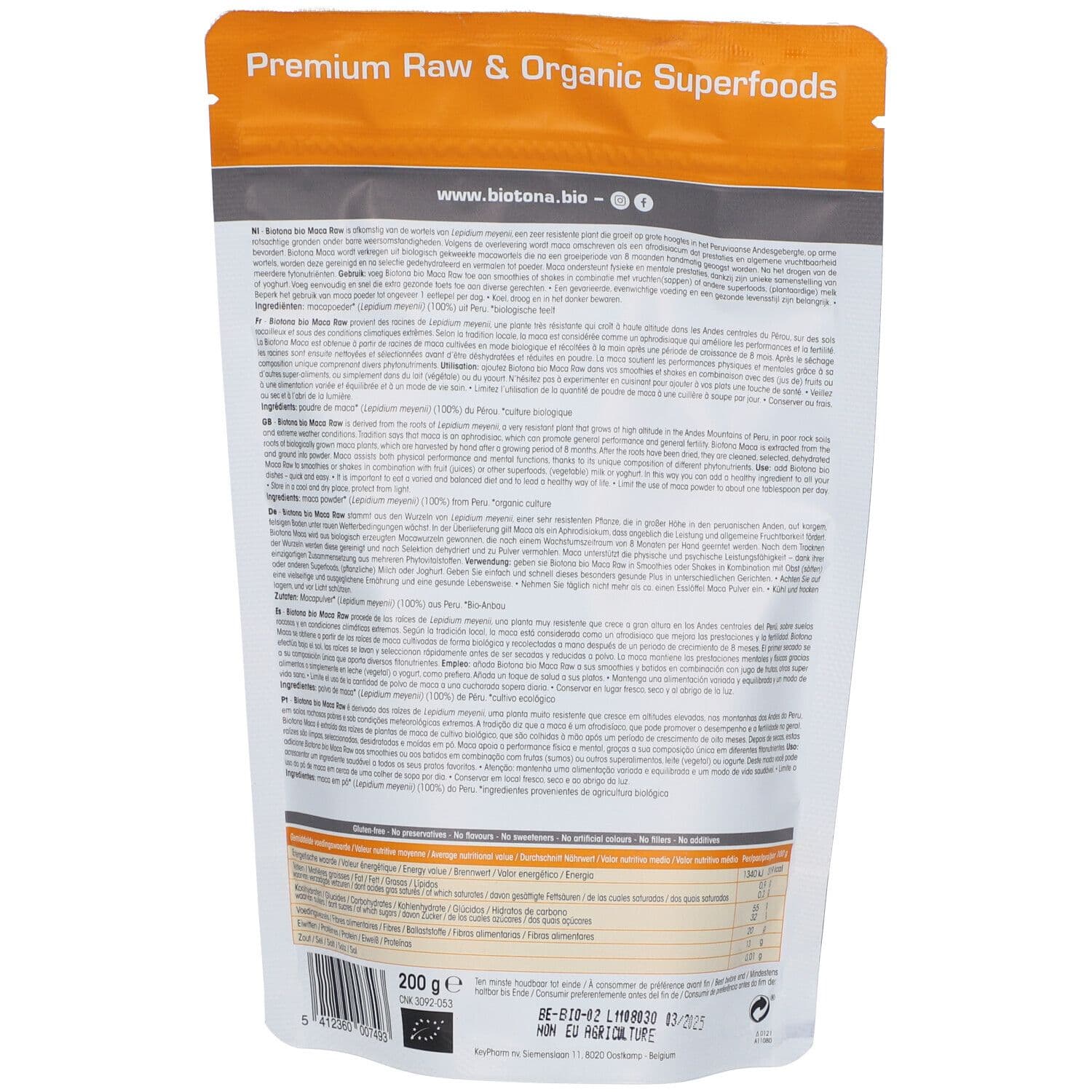 Biotona Bio Macapoudre 200 g Poudre view 2