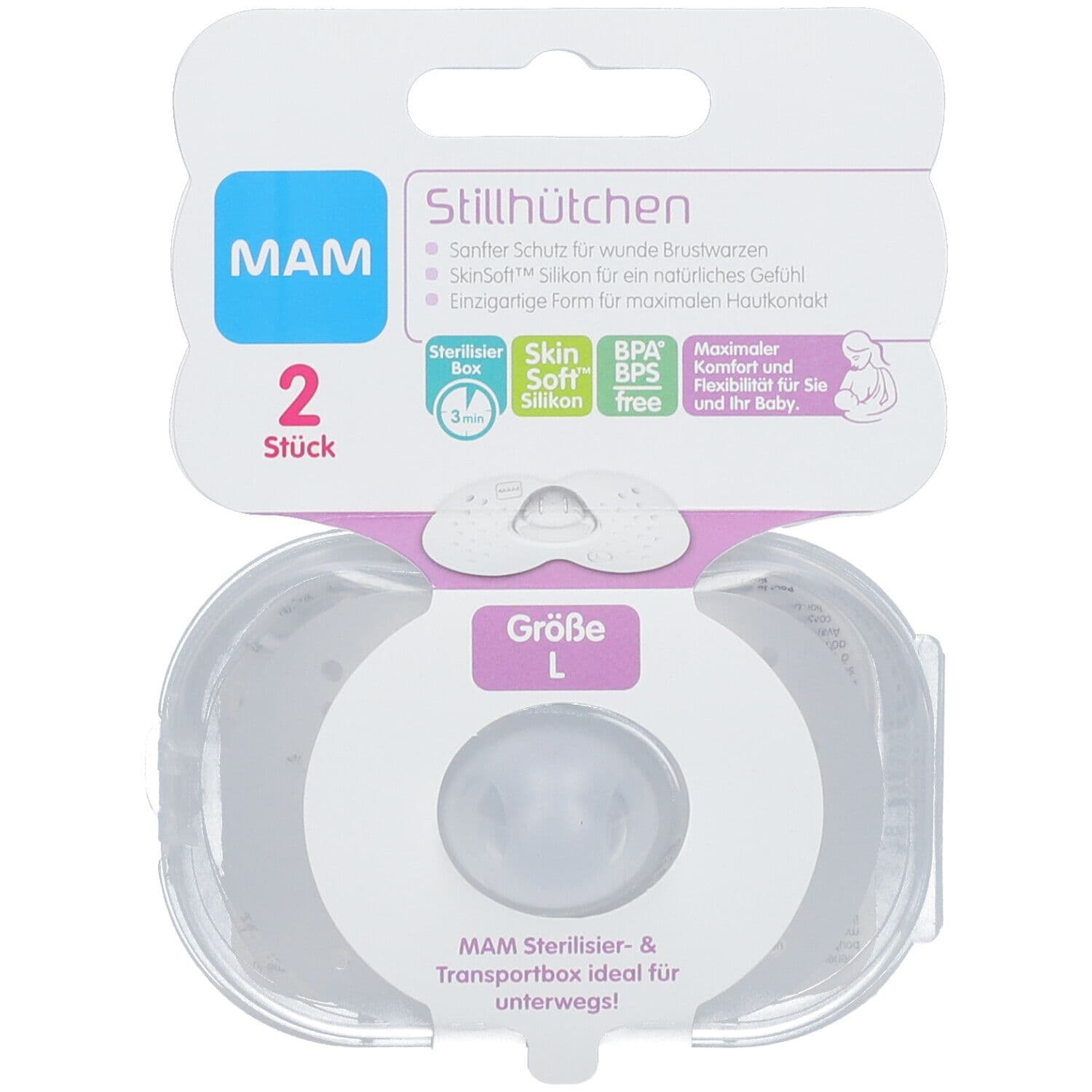 MAM Bouts de sein, taille 2 2 pc(s) Bonnets, Capuchons, Coquilles De Poitrine view 2