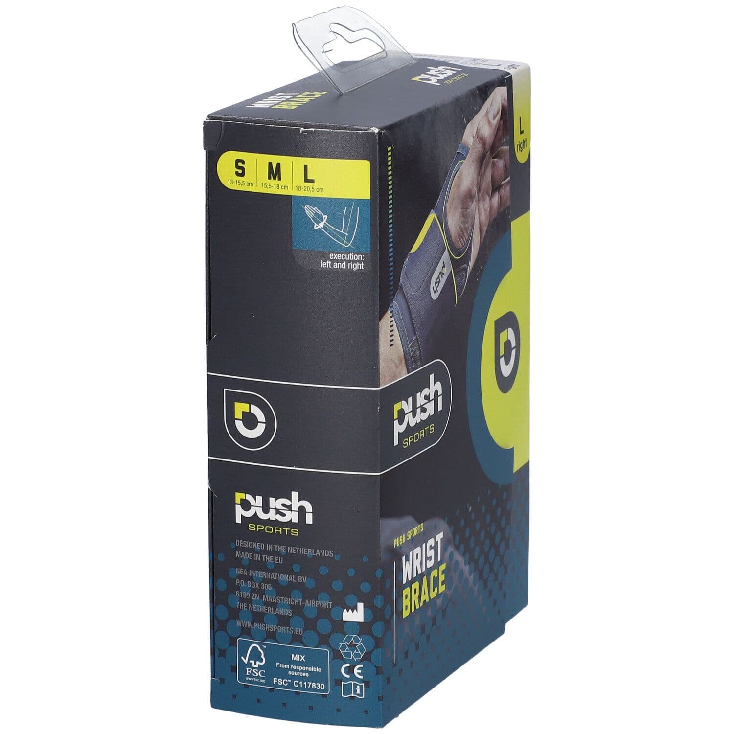 push SPORTS WRIST BRACE Droit Large 18-20,5 cm 1 pc(s) Bandage(S) view 2