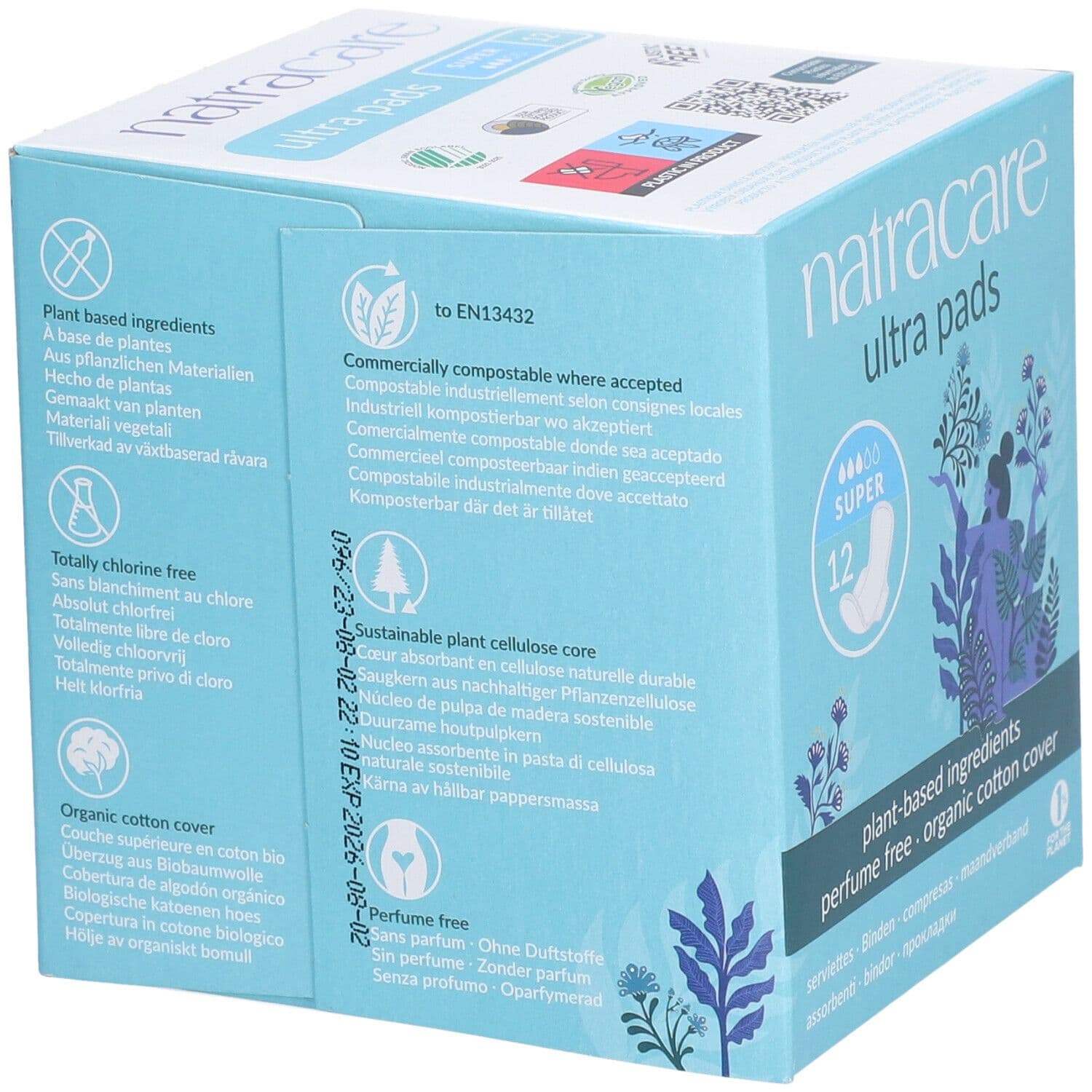Natracare Serviettes Ultra Super Avec Ailes 12 pc(s) Serviette hygienique view 2