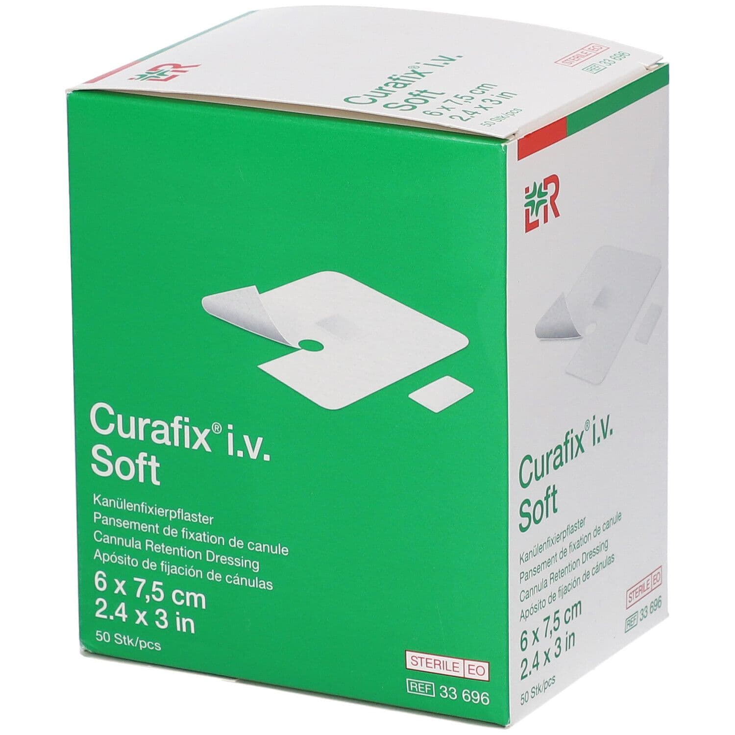 Curafix i.v. Soft 6x7,5cm 50 pc(s) Pansement(S) view 2