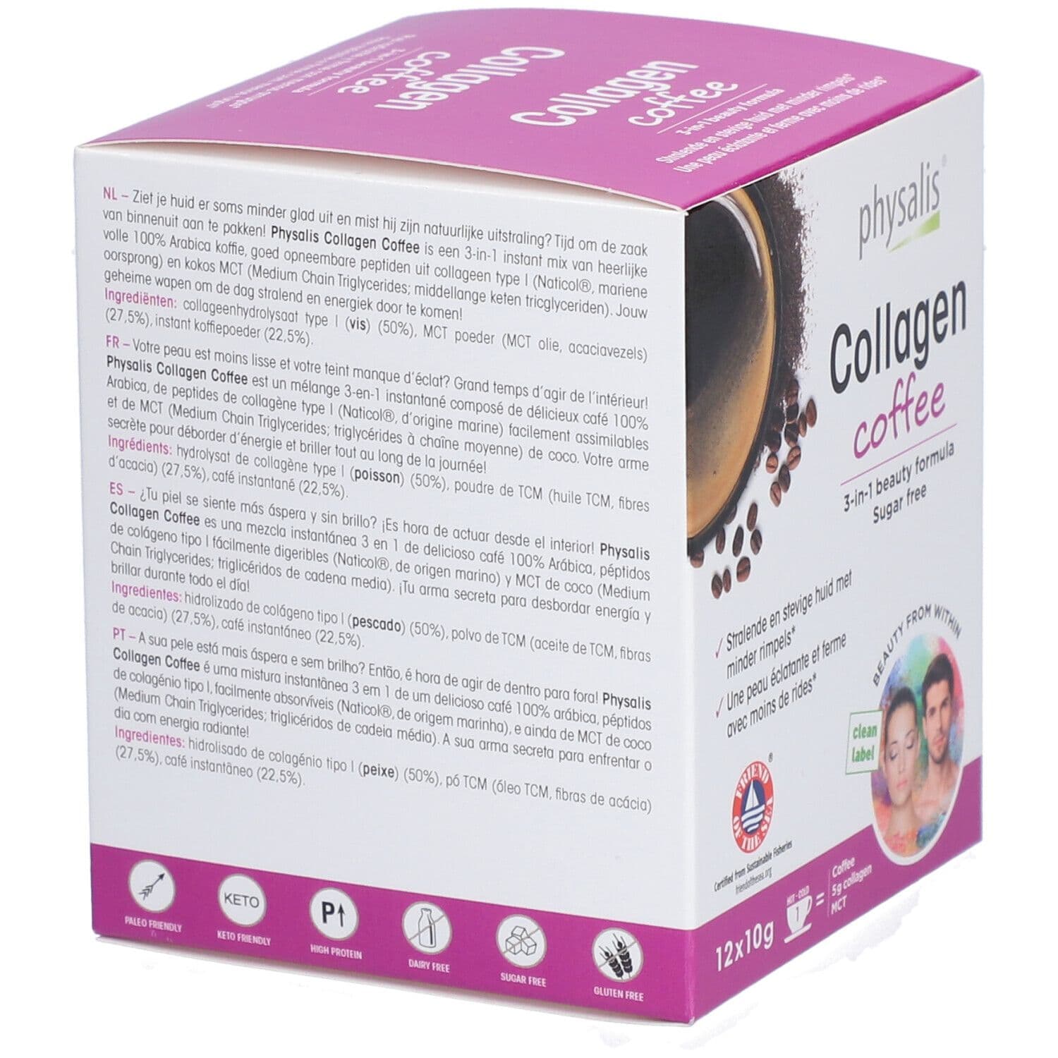 Physalis® Collagen Coffee 12x10 g Thé Instantané view 2