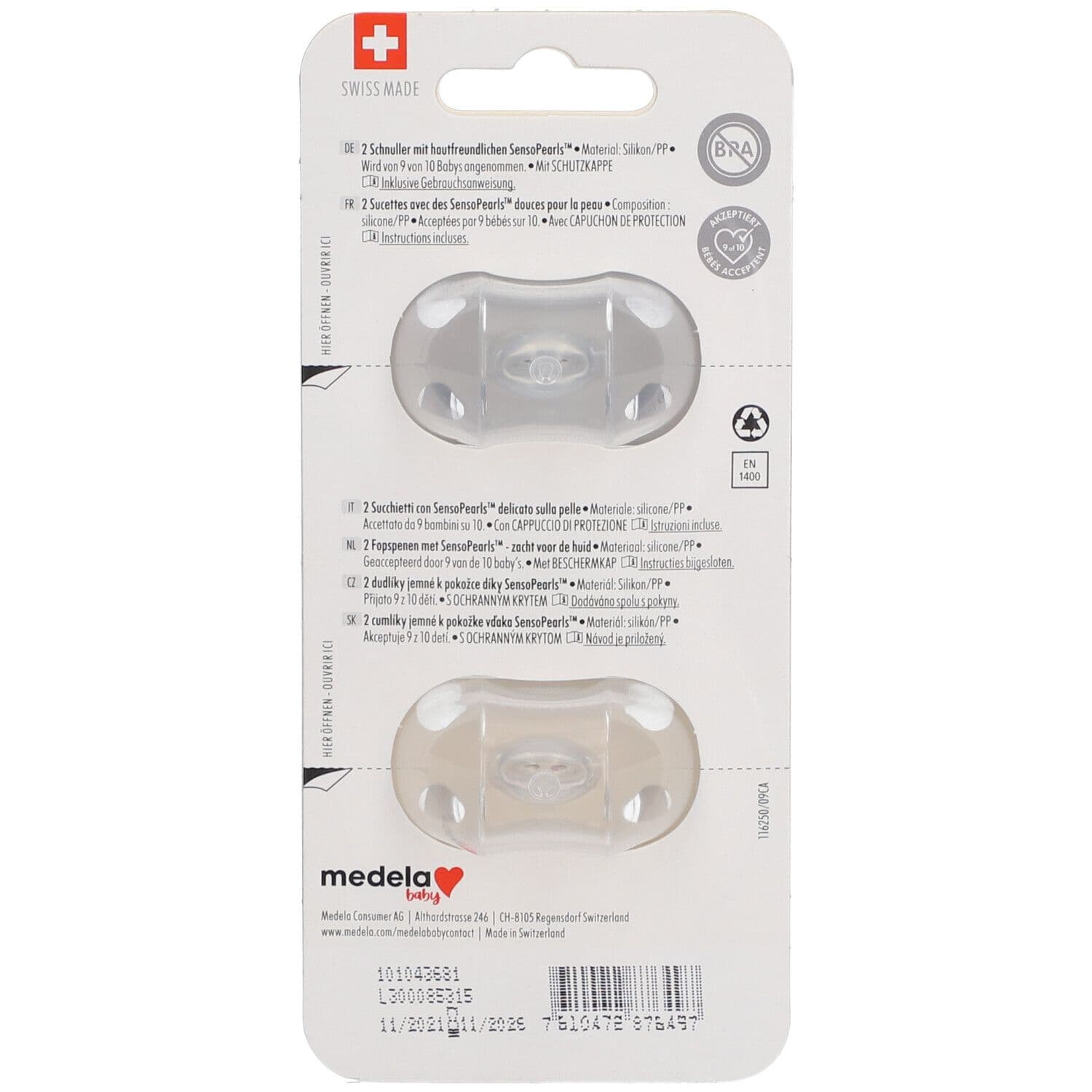 Medela Baby Original Sucette Pastel 0-6 Mois DUO 2 pc(s) Sucette(S) view 2