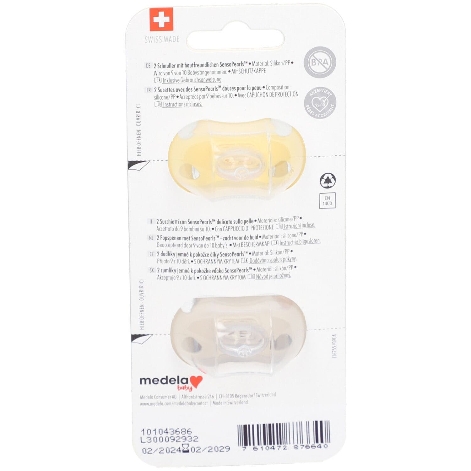 Medela Baby Tétine Originale Pastel 6-18 Mois Duo 2 pc(s) Sucette(S) view 2