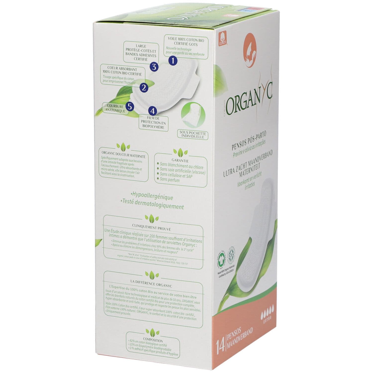 Organyc® Serviettes Maxi Douceur Maternité 10 pc(s) Serviette hygienique view 2