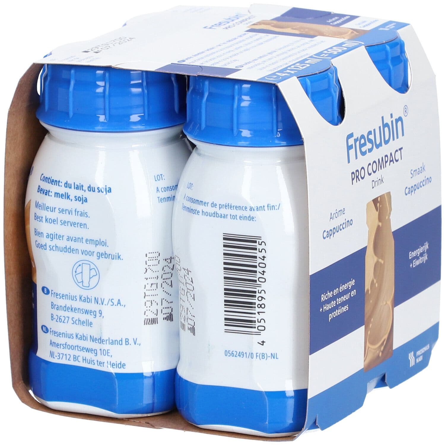 Fresubin PRO Compact Cappuccino – Boisson hypercalorique et hyperprotéinée 4x125 ml Fluide view 2