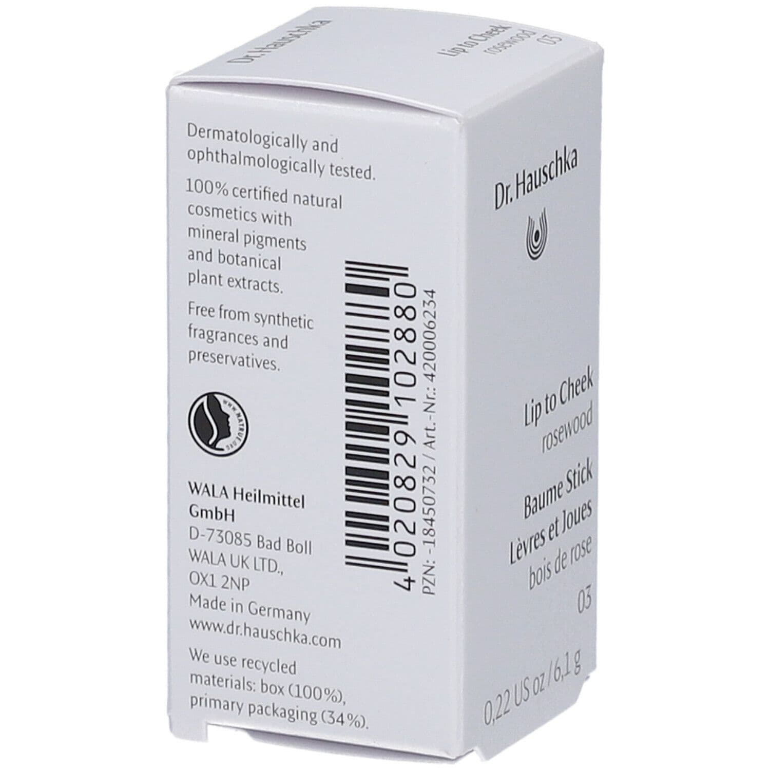 Dr. Hauschka Lip To Cheek 03 Rosewood 6,1 g Soin(S)S Des Lèvres view 2