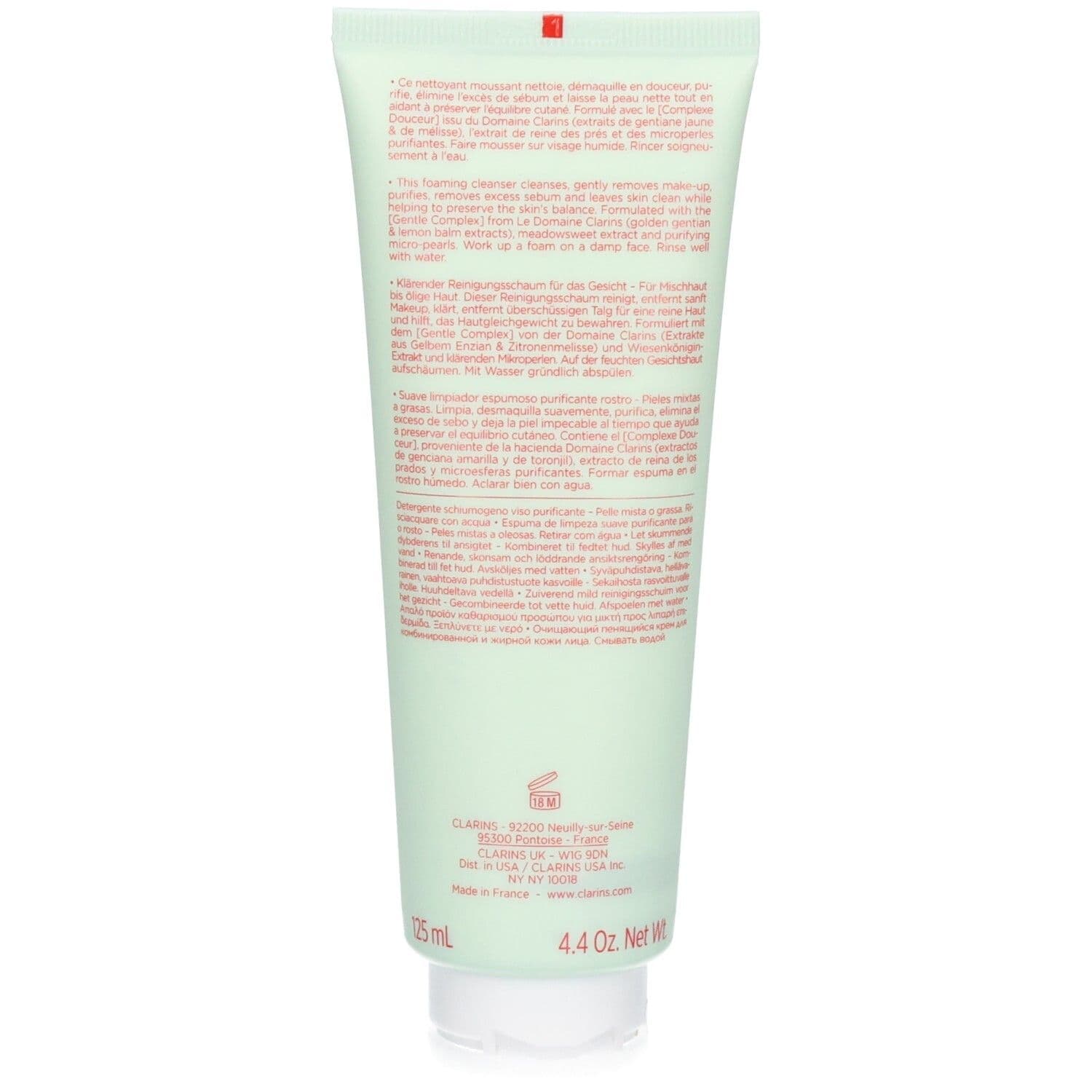 Clarins Nettoyant Moussant Purifiant Doux 125 ml Maquillage view 2