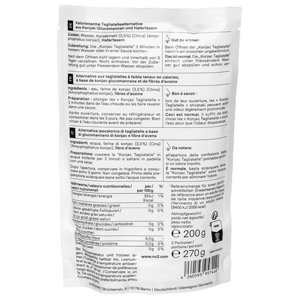 nu3 Fit Tagliatelles de konjac 270 g Pâte view 2