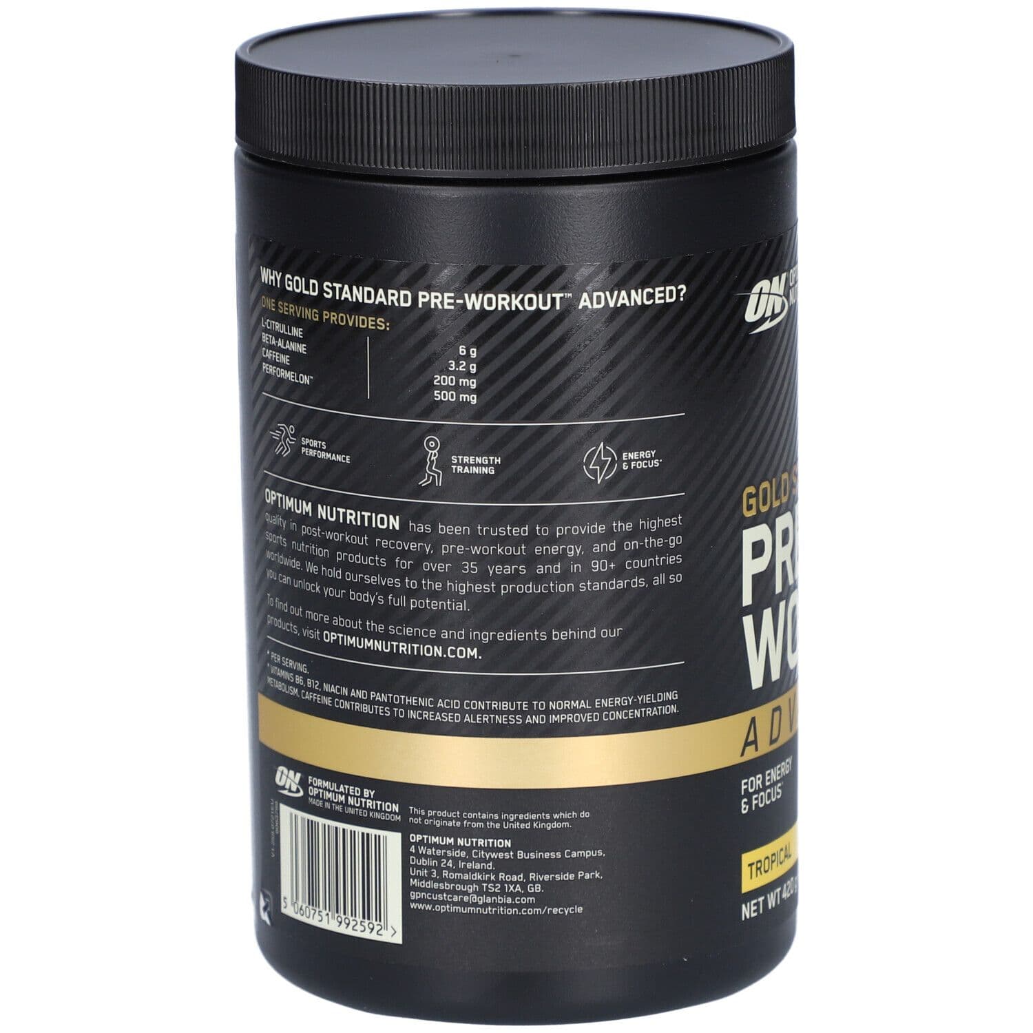 OPTIMUM NUTRITION - Gold Standard : Pre-Workout Advanced - Punch fruité 420 g Poudre view 2